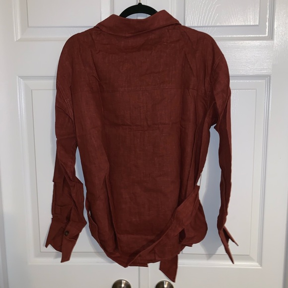 NWT JLUXLABEL Cinnamon Nicolette Belted Top - Picture 9 of 11